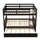 preview thumbnail 5 of 4, Full over Full Bunk Bed with Trundle, Convertible to 2 Platform Bed, Full Size Bunk Bed with Ladder and Safety Rails for Kids