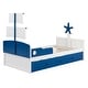 preview thumbnail 7 of 26, Twin Size Boat-Shaped Platform Bed with Trundle & Nightstands