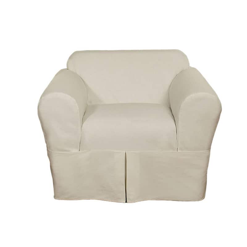 Classic Slipcovers Two Piece Twill Chair Slipcover