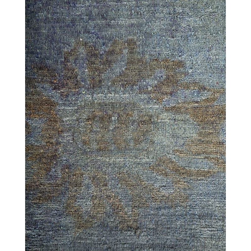 Overton Hand Knotted Wool Vintage Inspired Modern Contemporary Overdyed Purple Area Rug - 11' 10" x 14' 9"