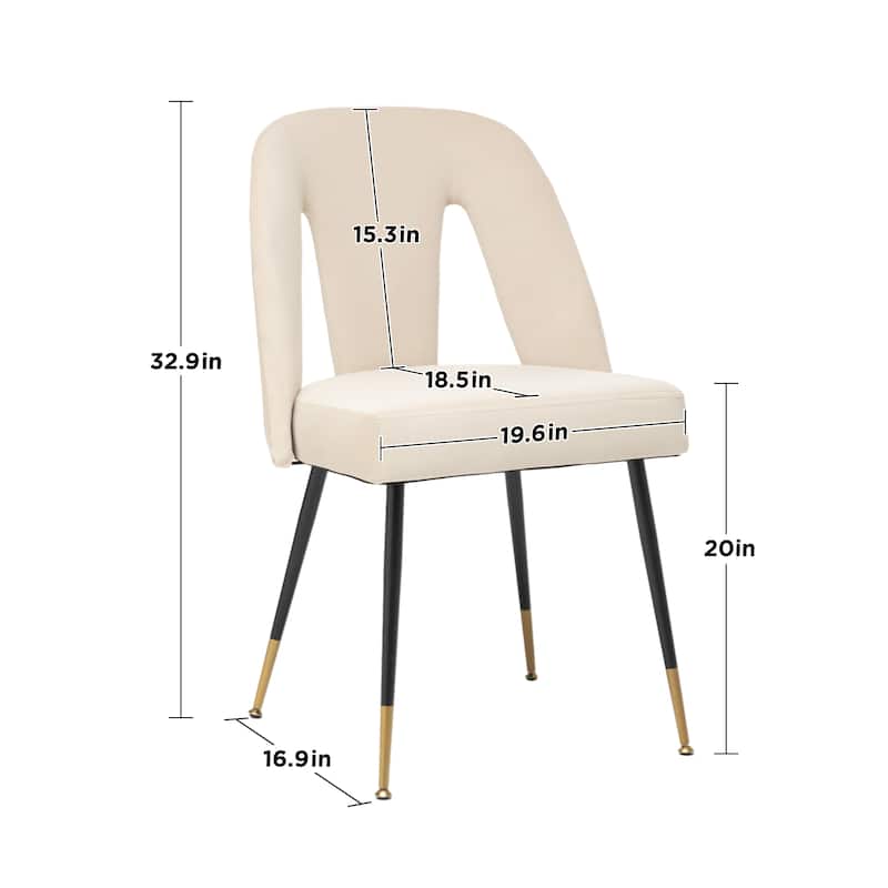 Modern Velvet Upholstered Dining Chairs Set of 6