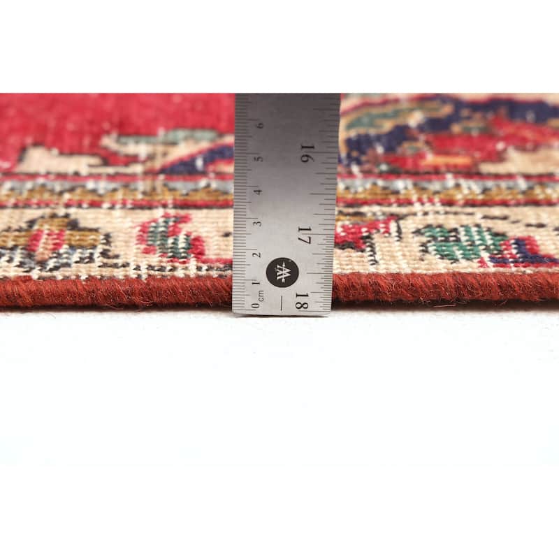 ECARPETGALLERY Hand-knotted Antalya Vintage Red Wool Rug - 6'5 x 9'2