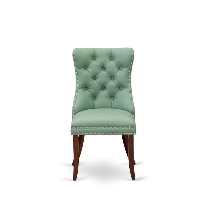 Parsons Dining Chairs Set of 2 - Upholstered Accent Chairs with Nailhead Trim - Modern Kitchen Chairs
