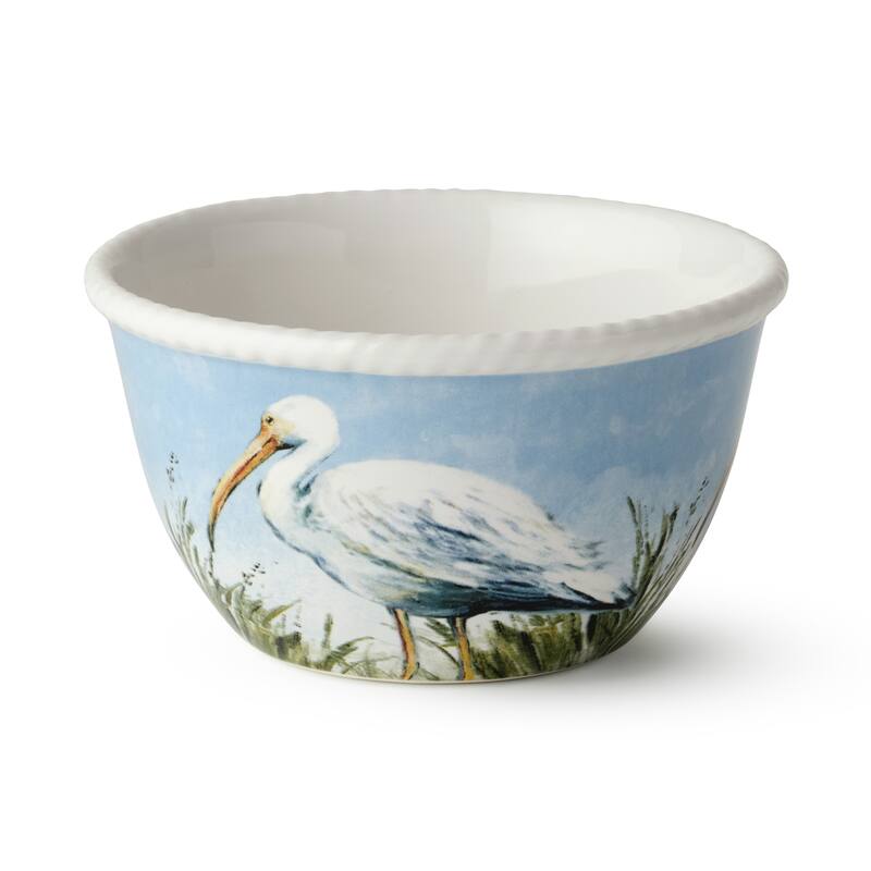 Certified International Coastal Birds 5.25" Ice Cream/Dessert Bowls, Set of 4 Assorted Designs - 6.00"L x 6.00"W x 3.25"H