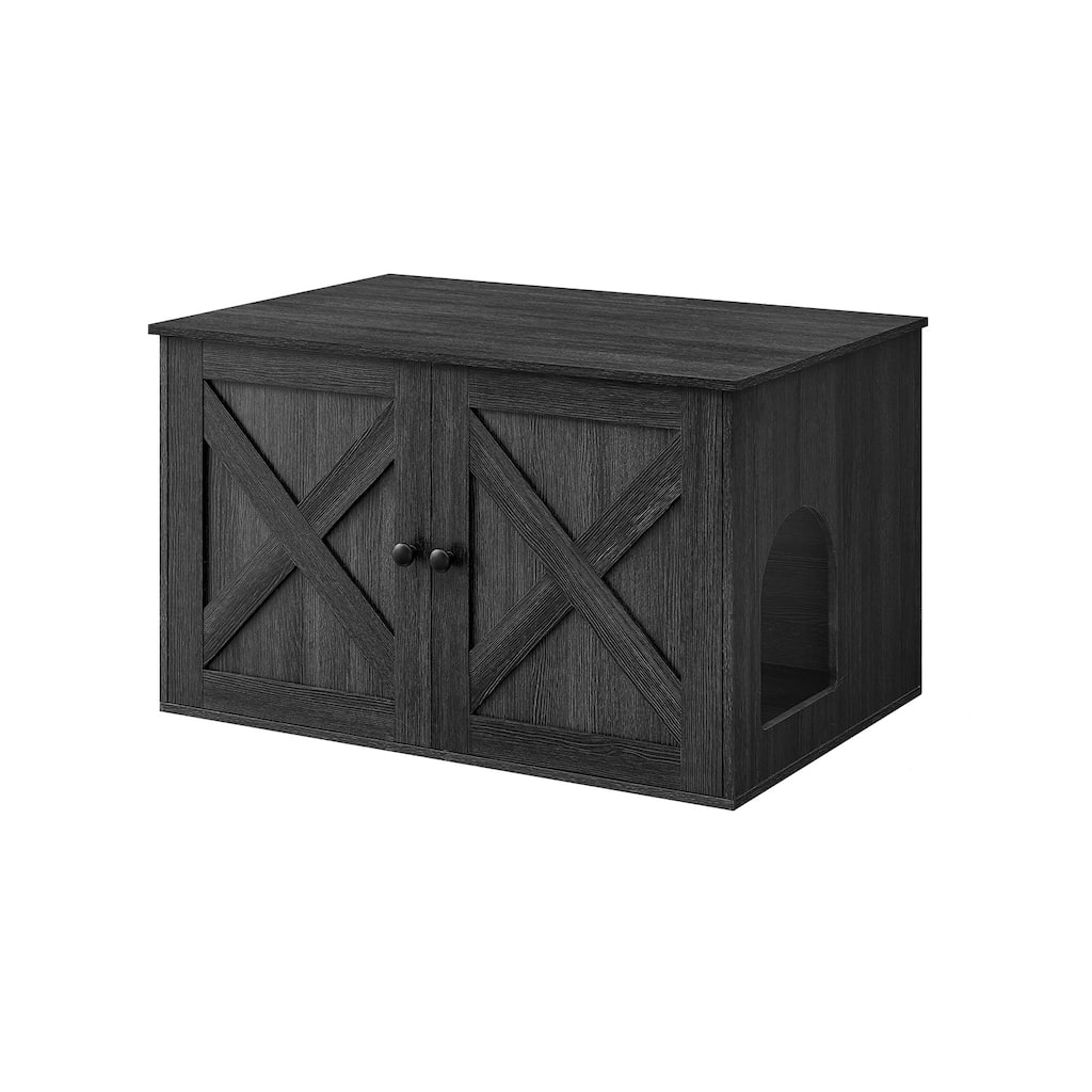 Hidden Cat Litter Box Enclosure, Wooden Cabinet Furniture