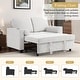 preview thumbnail 106 of 140, 3-in-1 Corduroy Sleeper Sofa Pull-Out Bed Convertible Adjustable Loveseat with USB Port