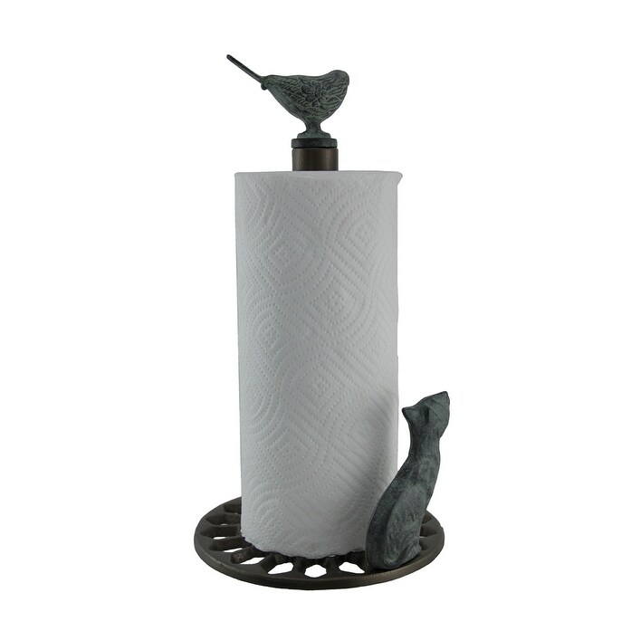 Shop Cat Hunter And Bird Cast Iron Paper Towel Holder Overstock