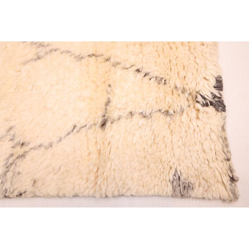 ECARPETGALLERY Hand-knotted Tangier Cream Wool Rug - 7'10 x 10'0