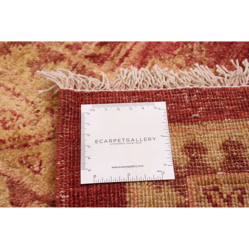 ECARPETGALLERY Hand-knotted Peshawar Oushak Red Wool Rug - 9'10 x 13'9
