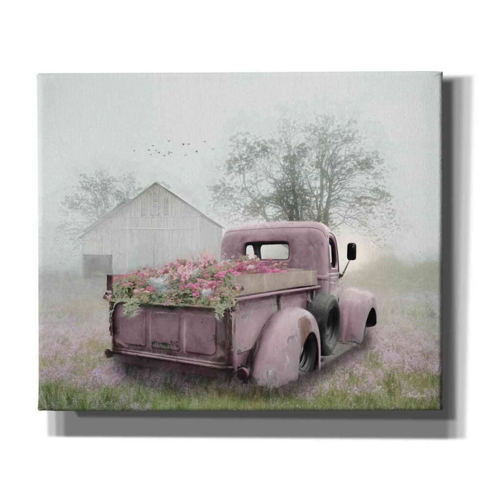 Epic Graffiti 'Pink Flower Truck' by Lori Deiter, Canvas Wall Art