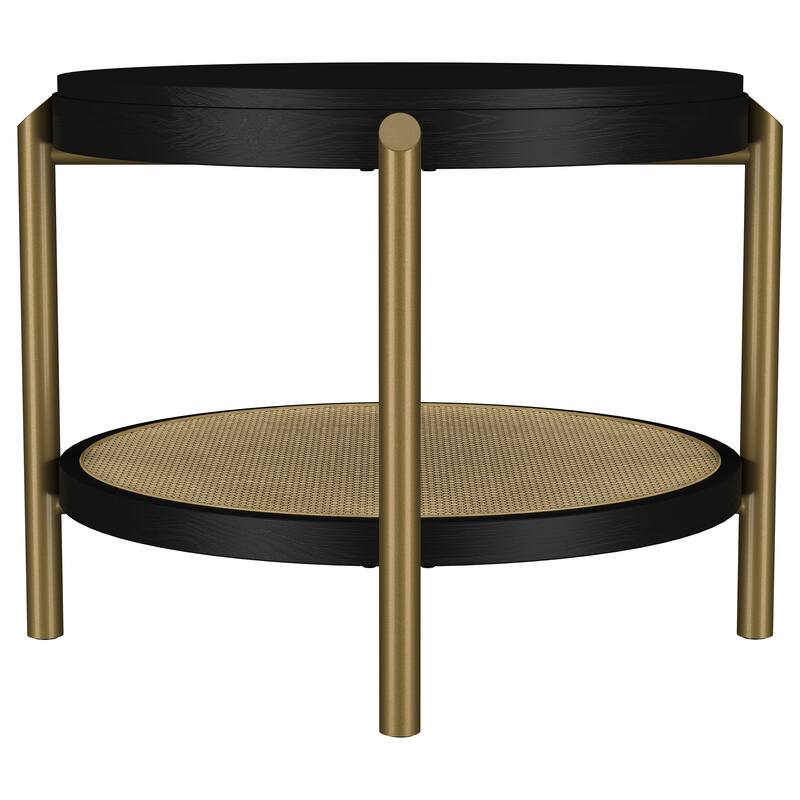Benson Black Round End Table