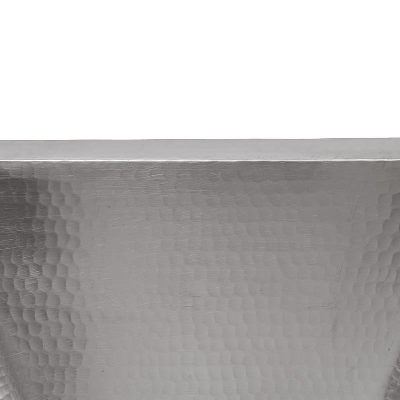 15-in Square Hammered Copper Bar/Prep Sink in Nickel w/ 2-in Drain Opening (BS15EN2)