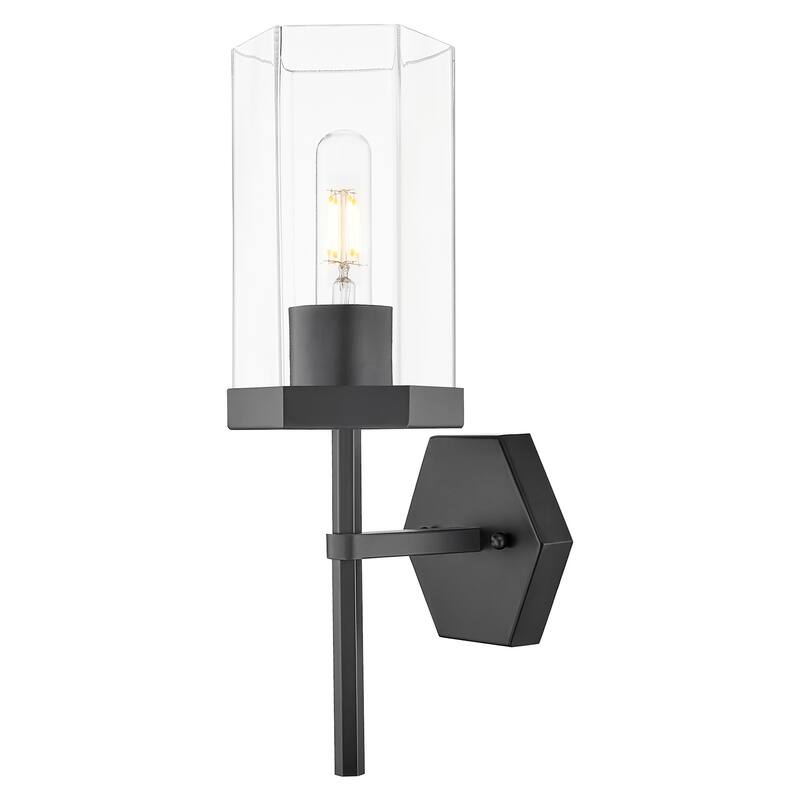 Innovations Lighting 463-1W-G463-8CL Blakeley 15" Tall Wall Sconce - Matte Black