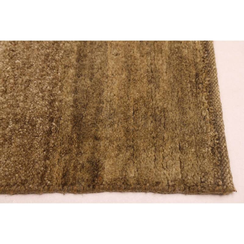 ECARPETGALLERY Hand-knotted Pak Finest Gabbeh Olive Wool Rug - 4'2 x 5'11