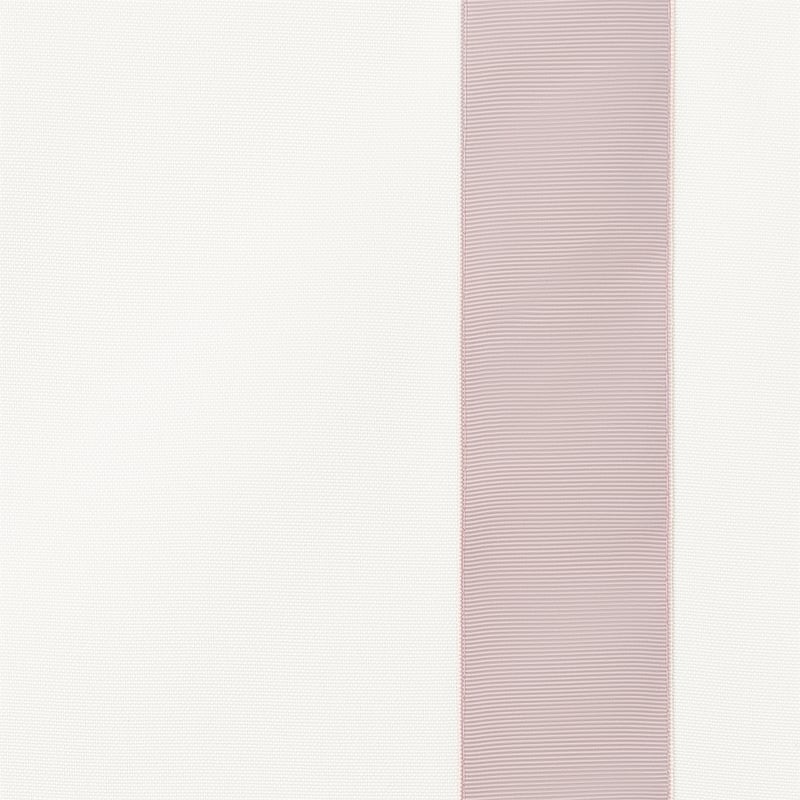Sun Zero Hailey Pink Ribbon Border Total Blackout Cordless Roman Shade