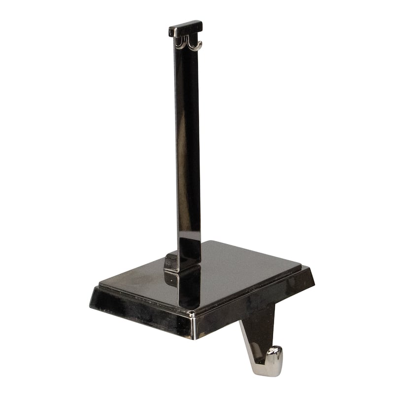 Stocking Holder with Ornament Hanger - 7.25" - Silver