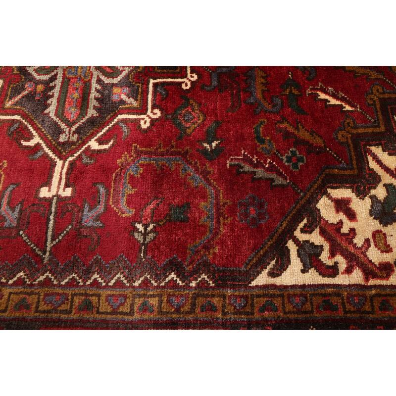 ECARPETGALLERY Hand-knotted Sarabi Dark Red Wool Rug - 6'7 x 9'5