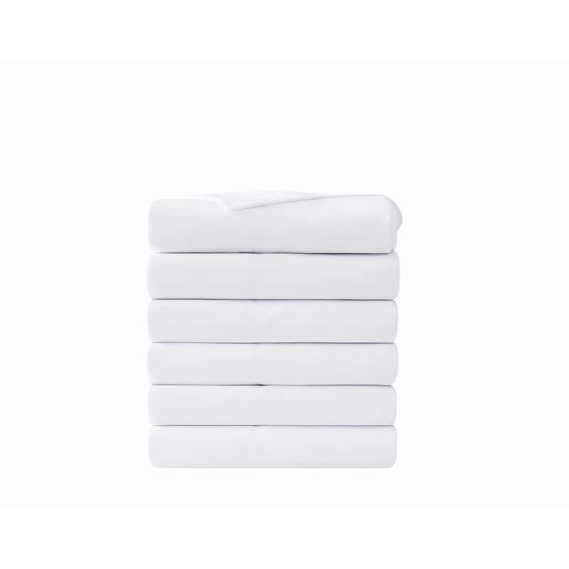 Truly Soft Hospitality 6 PACK Flat Sheet Set - Twin XL