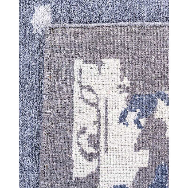 Modern One-of-a-Kind Hand-Knotted Area Rug, Purple - 9' 2" x 12' 3"