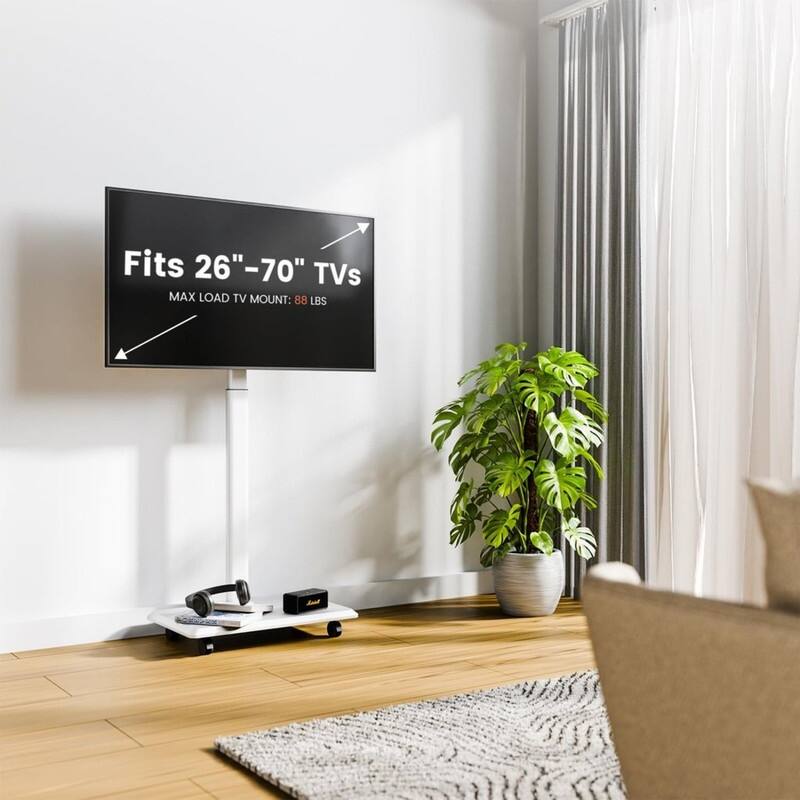 Mobile TV Cart Rolling TV Stand