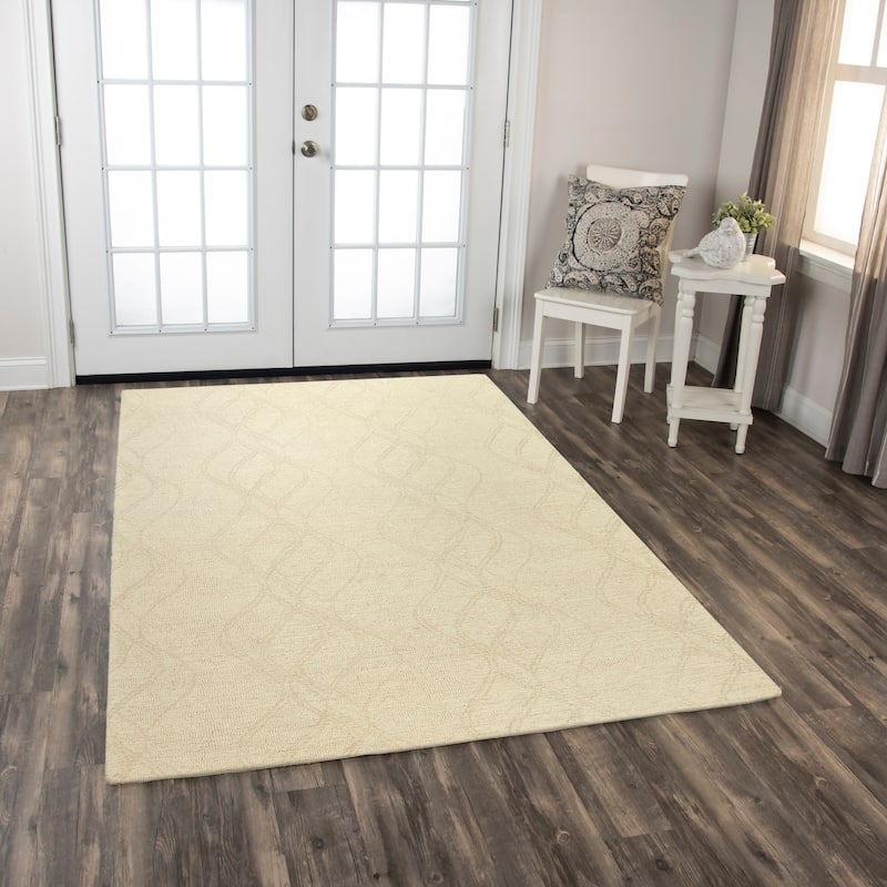 Alora Decor Wondrous Grey Hand-tufted Wool Rug