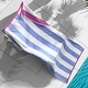 preview thumbnail 17 of 34, Juicy Couture Beach Towels 36x72 - Blue/White to Hot Pink/White