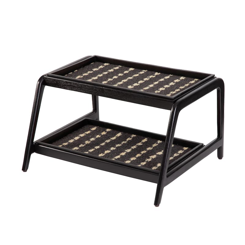 Jani Double-Tier Black Stand 2-Pair Rubber Boot Trays - Stevie & Paul