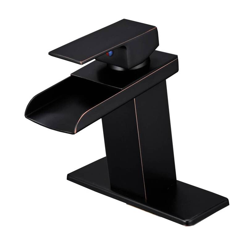 Waterfall Bathroom Sink Faucet Single Handle Bathroom Faucets One Holes Modern Basin Vanity Mixer Taps With Valve