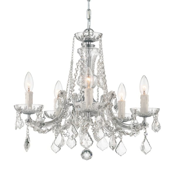 slide 2 of 11, Crystorama Lighting Group Maria Theresa 5 Light 20" Wide Chandelier Polished Chrome