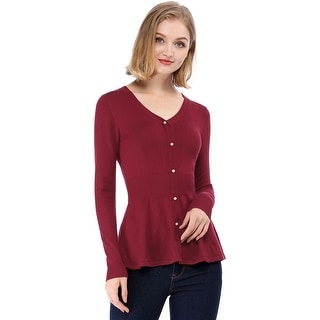 peplum top with cardigan