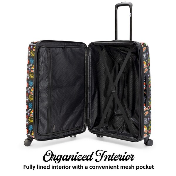 Von Dutch Jax Black 3-Piece Expandable Hardside Spinner Luggage