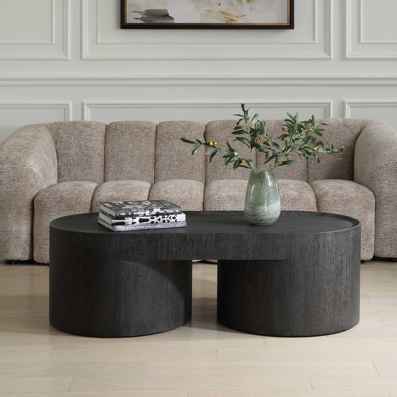 Uttermost Isbell Black Stained Coffee Table - 51.00" W x 16.00" H x 23.38" D