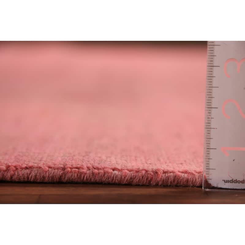 Pink Modern Gabbeh Area Rug Handmade Bedroom Wool Carpet - 6'7" x 9'8"