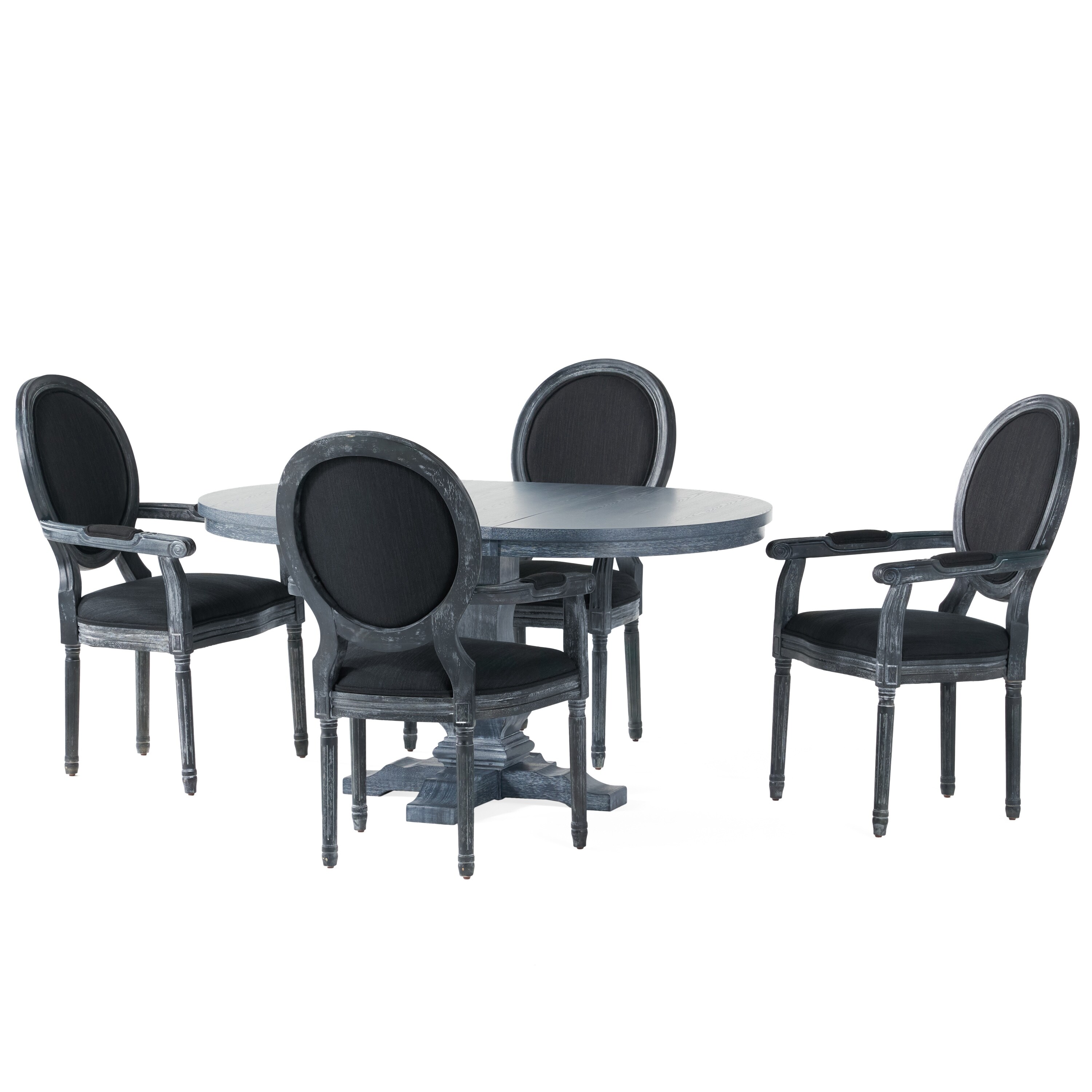 Columbia Fabric and Rubberwood Dining Set by Christopher Knight Home