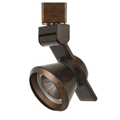 12W Integrated LED Metal Track Fixture with Cone Head, Bronze