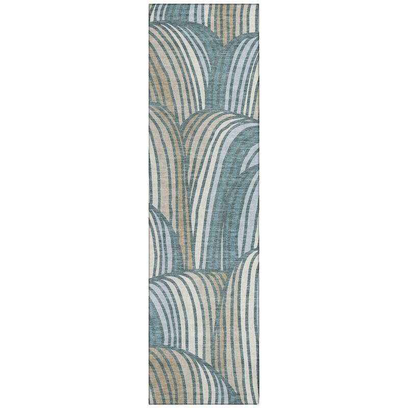 Machine Washable Indoor/ Outdoor Modern Parsons Chantille Rug