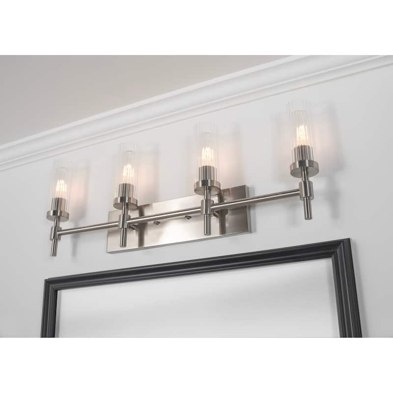 AFX HNTV3011MB Huntington 4 Light 30" Wide Vanity Light with Ribbed