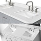 preview thumbnail 4 of 6, YASINU 60 inch White Quartz Vanity Top with Double Sink