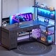 preview thumbnail 5 of 72, L Shaped Computer Desk 5 fabric Drawers Gaming Desk Storage Shelf