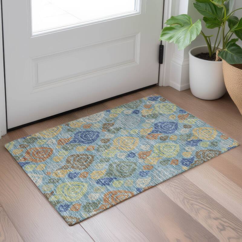 Machine Washable Indoor/ Outdoor Casual Zona Chantille Rug