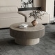 preview thumbnail 11 of 11, Solid Wood Veneered Modern Coffee Table with Storage