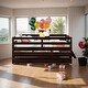 preview thumbnail 20 of 33, Elegant Low Loft Bed Twin Size with Trundle, Full Safety Fence, Climbing ladder and Storage Drawers, Solid & Sturdy, White