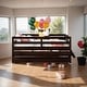 preview thumbnail 20 of 33, Low Loft Bed Twin Size with Trundle, ladder and Storage Drawers, White