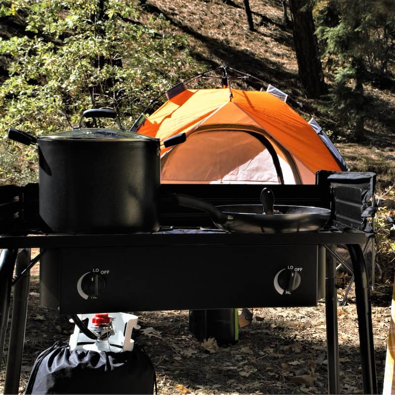 Flame King 200,000 BTU Heavy Duty Portable Propane 2-Burner Gas Stove