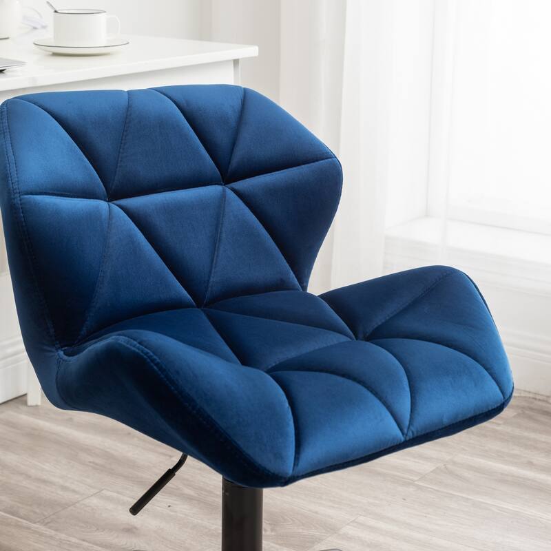 Elegant Tufted Velvet Office Chair with 360° Swivel, Adjustable Height, Memory Foam Cushion, and Ergonomic Back Support