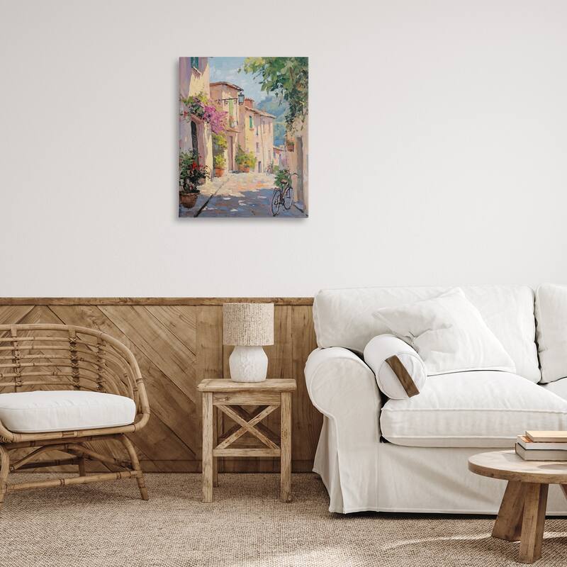 Stupell Cobblestone Path City Architecture Canvas Wall Art Design By Nini Art
