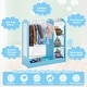 preview thumbnail 24 of 30, Gymax Kids Dress up Storage Hanging Armoire Dresser Costume Closet w/