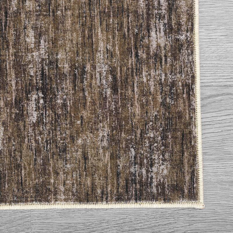 Rugs for Living Room Modern Abstract Area Rug Non-Slip Low Pile Accent Rug Soft Foldable Solid Rug