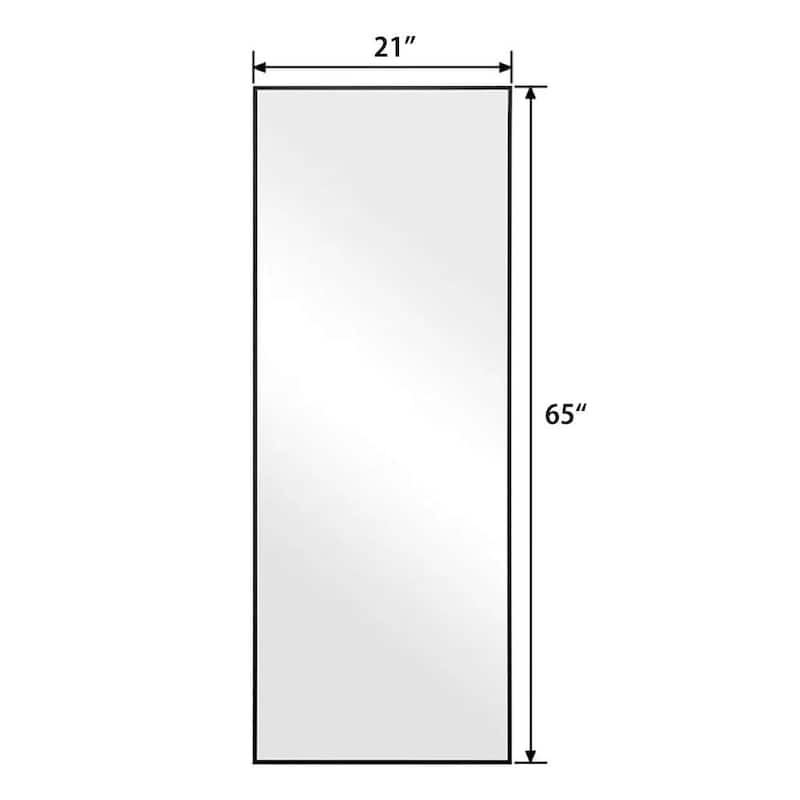 Large Lighted Full-Length Mirror - LED Vanity Mirror with Rounded Corners - Clear