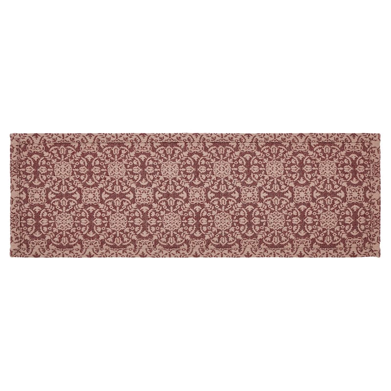 Custom House Black Tan Jacquard Runner 12x36